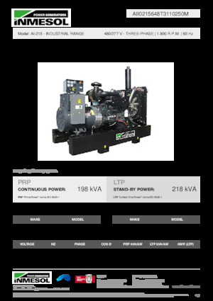 Generatoare de curent diesel INMESOL AI-215
