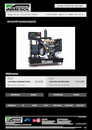Generatoare de curent diesel INMESOL AK-015