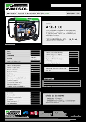 Generatoare de curent diesel INMESOL AKD-1500-E