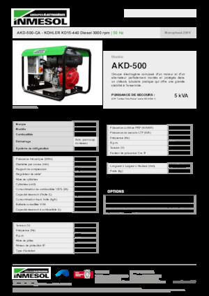 Generatoare de curent diesel INMESOL AKD-500-CA