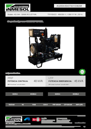 Generatoare de curent diesel INMESOL AQ-044