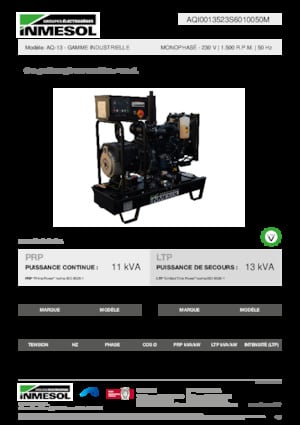 Generatoare de curent diesel INMESOL AQ-13
