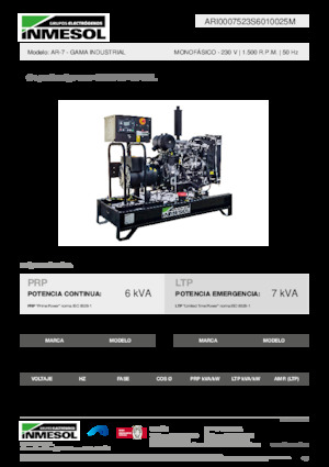 Generatoare de curent diesel INMESOL AR-7