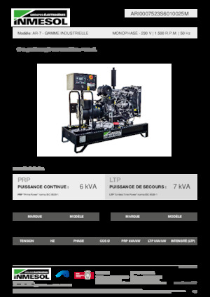 Generatoare de curent diesel INMESOL AR-7