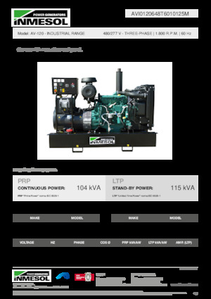 Generatoare de curent diesel INMESOL AV-120