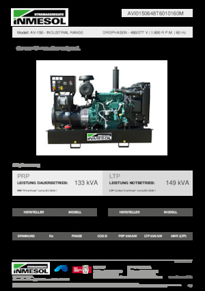 Generatoare de curent diesel INMESOL AV-150