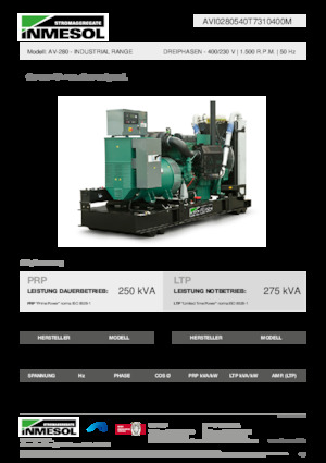 Generatoare de curent diesel INMESOL AV-280