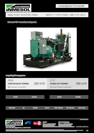Generatoare de curent diesel INMESOL AV-285