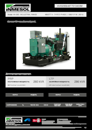 Generatoare de curent diesel INMESOL AV-285