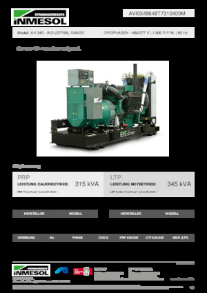 Generatoare de curent diesel INMESOL AV-345