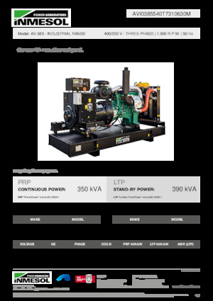 Generatoare de curent diesel INMESOL AV-385