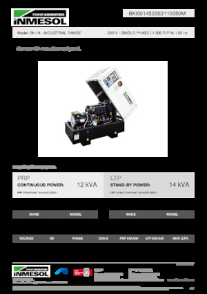 Generatoare de curent diesel INMESOL BK-14