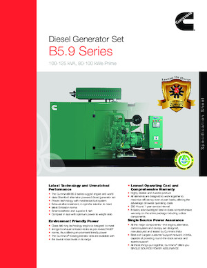Generatoare de curent diesel Cummins C100D5P