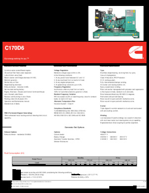 Generatoare de curent diesel Cummins C170D6