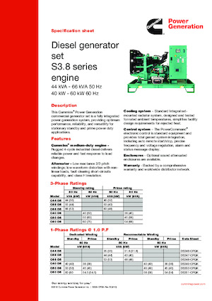Generatoare de curent diesel Cummins C44 D5