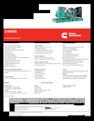 Generatoare de curent diesel Cummins C440D5