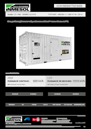 Generatoare de curent diesel INMESOL CC-1000