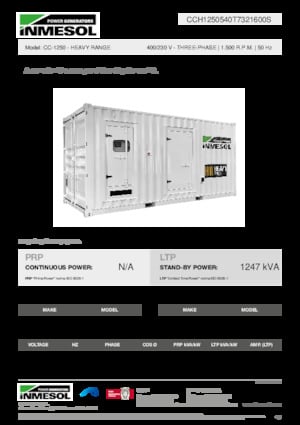 Generatoare de curent diesel INMESOL CC-1250