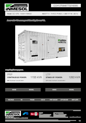 Generatoare de curent diesel INMESOL CC-1270