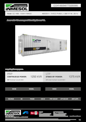 Generatoare de curent diesel INMESOL CC-1400