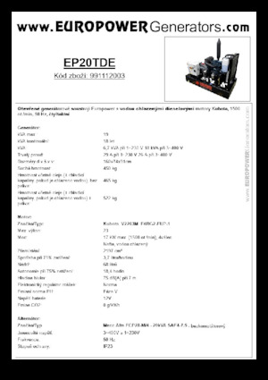 Generatoare de curent diesel Europower EP20TDE (MA)