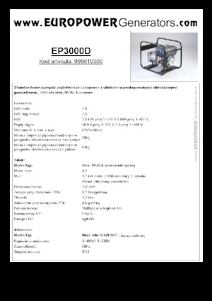 Generatoare de curent diesel Europower EP3000D (MA)