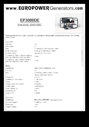 Generatoare de curent diesel Europower EP3000DE (MA)