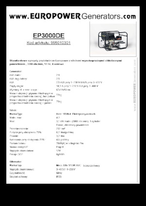 Generatoare de curent diesel Europower EP3000DE (MA)