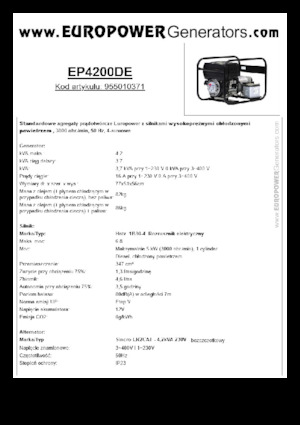 Generatoare de curent diesel Europower EP4200DE (S)