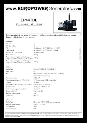Generatoare de curent diesel Europower EP44TDE (MA)