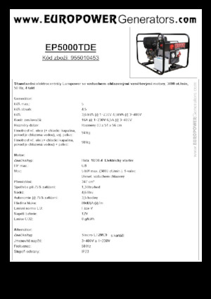 Generatoare de curent diesel Europower EP5000TDE (S)