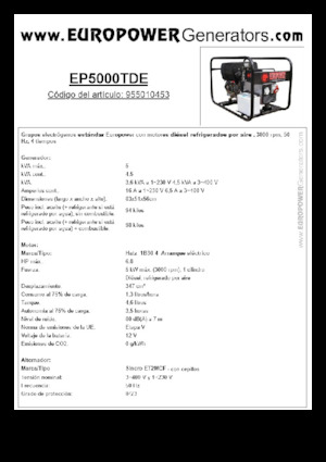Generatoare de curent diesel Europower EP5000TDE (S)