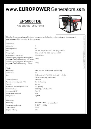 Generatoare de curent diesel Europower EP5000TDE (S)