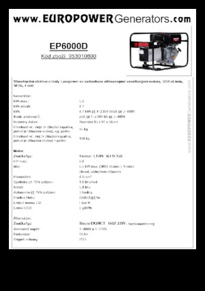 Generatoare de curent diesel Europower EP6000D (S)