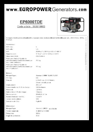 Generatoare de curent diesel Europower EP6000TDE (S)