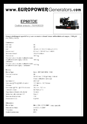 Generatoare de curent diesel Europower EP60TDE (MA)