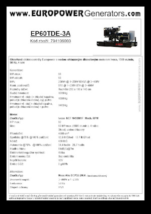 Generatoare de curent diesel Europower EP60TDE-3A (MA)