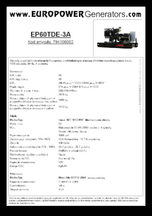Generatoare de curent diesel Europower EP60TDE-3A (MA)