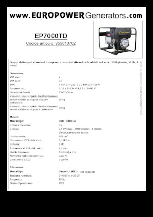 Generatoare de curent diesel Europower EP7000TD (S)
