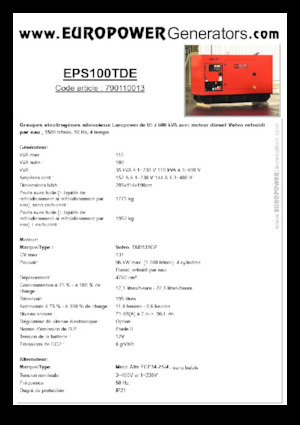 Generatoare de curent diesel Europower EPS100TDE (MA)