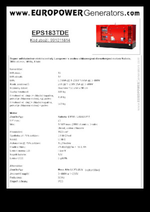 Generatoare de curent diesel Europower EPS183TDE (MA)