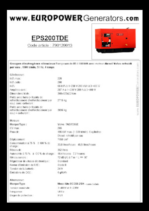 Generatoare de curent diesel Europower EPS200TDE (MA)