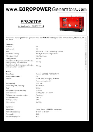 Generatoare de curent diesel Europower EPS20TDE (LS)
