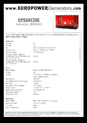 Generatoare de curent diesel Europower EPS243TDE (MA)
