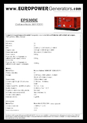 Generatoare de curent diesel Europower EPS30DE (MA)