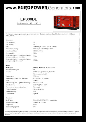 Generatoare de curent diesel Europower EPS30DE (MA)