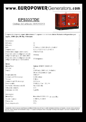 Generatoare de curent diesel Europower EPS333TDE (MA)
