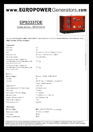 Generatoare de curent diesel Europower EPS333TDE (MA)