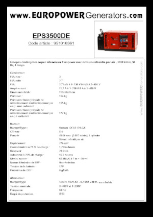 Generatoare de curent diesel Europower EPS3500DE (S)