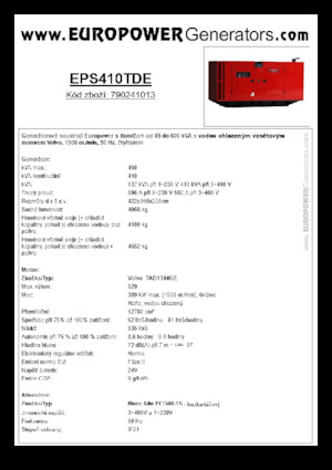 Generatoare de curent diesel Europower EPS410TDE (MA)